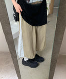 [unisex] Kenne Banding String Color Matching Folding Bermuda Nylon Pants
