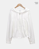 Nova Flower Lace Hooded Zip-up