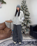 Raven Velvet Track Pigment Brushed Pants