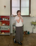 Kebu Nylon Cargo Banding Long Skirt