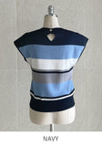 Bare Stripe Cap Sleeveless Knit