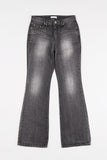Slate incision flare denim pants