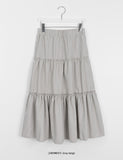 Kobaco Frill Suede Banding Long Skirt