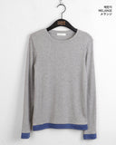 Arts Color Matching Layered All-in-one Crop Long Sleeve T-Shirt