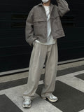 Solid Two-Tuck Cotton Pants