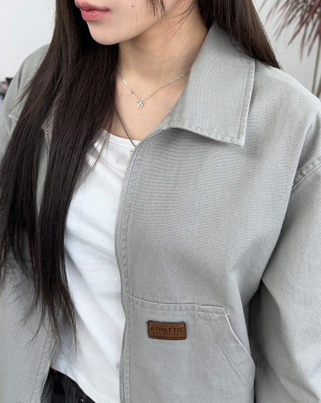 【SATIIIZ】Dusk Crop Work Jacket SATIIIZ】Dusk Crop Work Jacket