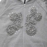 Ruffle Zip Hoodie