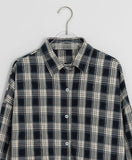 Cleon Navy Check Over Shirt