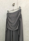Ribbon Shirring Bootcut Pants