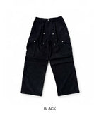 Basic Corduroy Cargo Parachute Pants