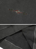 Indie Embroidered Snap Pigment Hoodie
