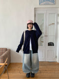 [unisex] Nabobo Washing Balloon Wide Denim Pants