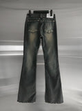 Sand Tin Washed Raw Bootcut Denim