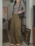Gane Vintage Washing String Cargo Pants