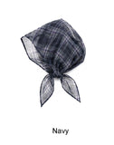 Two-run see-through check scarf