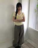 Luce Check Wide Banding Pants