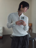 Kud Muscle Half Zip-Up ribbed Knit