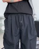 Resa Shirring Nylon Cargo Pants