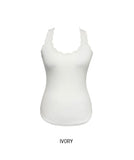 Fran Ribbed Lace Halter Sleeveless