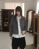 Romkin Cut Collar Short Jacket Coat