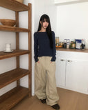 Dawson Cut-out Point Wide Cotton Pants