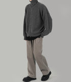 Stock knit zip-up