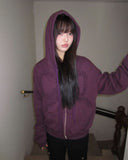 Binon Ribbon Frill Hood Zip-Up