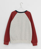 Egon Raglan Color Matching Round Sweatshirt