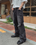 Zeno-cut Washed Flare Denim