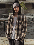 Royke Damage Hooded Check Shirt