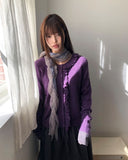 Omic Side Frill Knit Cardigan