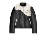 Wave Zipper Biker Jacket Woman