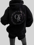 Junt Ribbed Lettering Hoodie