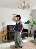Akem Nylon Banding Cargo Wide Pants