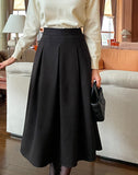 Beluti Brushed Banding Flare Skirt