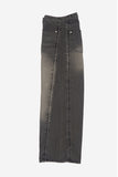 Tuel side wing wide denim pants