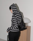 Tsuta Stripe Slim Hooded T-Shirt
