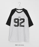 [unisex] Langen color matching number over short sleeve tee
