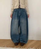 Lega Side Cut Wide Denim Pants