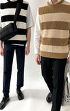 Unisex striped knit vest