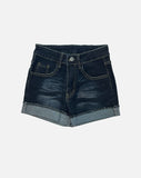 Flip short denim pants
