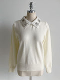 Nemyu Pearl Cubic Lace Collar Knit