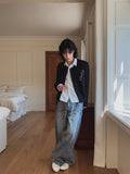 Weasel round tweed jacket