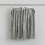 Stripe Loose Fit Folding Wide Banding Seersucker Pants