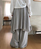 Kyou Unbalance Layered Shirring Skirt