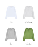 Peren cut-out henley neck long-sleeved T-shirt
