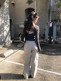 Beto Pocket Cargo Wide Cotton Pants