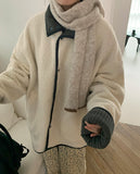 Lowmi color matching mix color boucle muffler