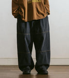 [AG] Stitch Panel Denim Balloon Pants