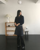 Kudan collar button slim fit knit